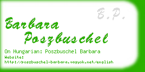 barbara poszbuschel business card